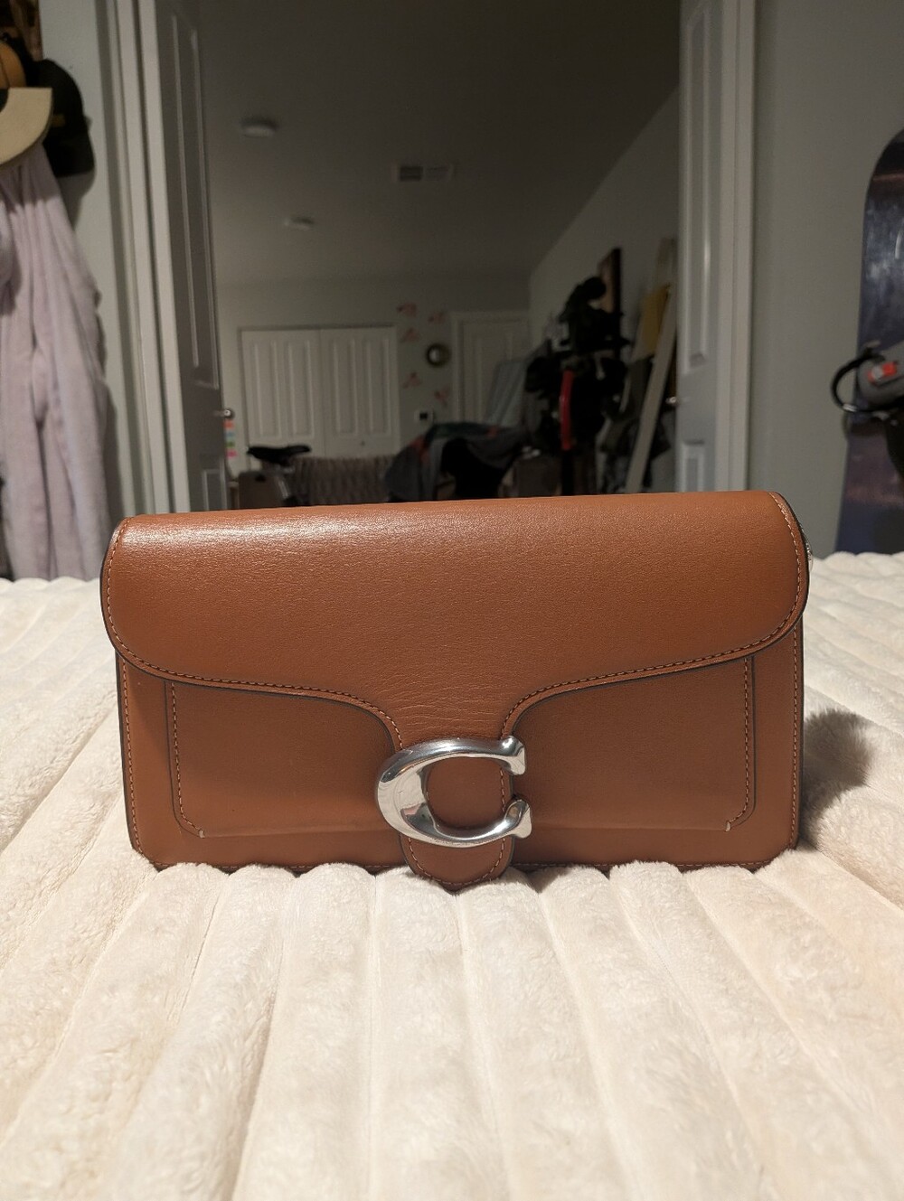 Coach Tabby Shoulder Bag in Saddle Brown - Picture 12 of 15